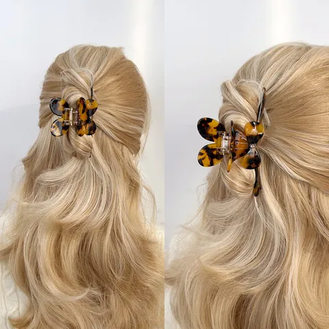 Eleganter Acetat Schleife Haarkralle Clip Glänzender Strass Kaninchenohren Haarclip Süßer Mode Haarschmuck Für Damen Täglich Party Deko