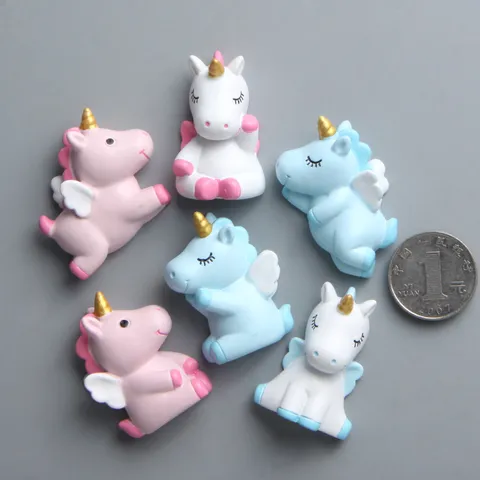 Niedliche Cartoon Einhorn Engel Kühlschrankmagnet Harz 3D Magnetische Aufkleber Dekorative Küche Mini Harz Ornamente