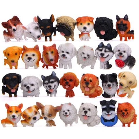 Schattige Cartoon Hond Hars Koelkastmagneten Set 3D Dier Magnetische Stickers Voor Thuis Koelkast Whiteboard Decoratie