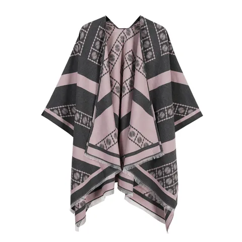 Autumn Winter Fashion Jacquard Paisley Shawl Soft Warm Tassel Cape Dual-Use Scarf Outerwear For Women Men