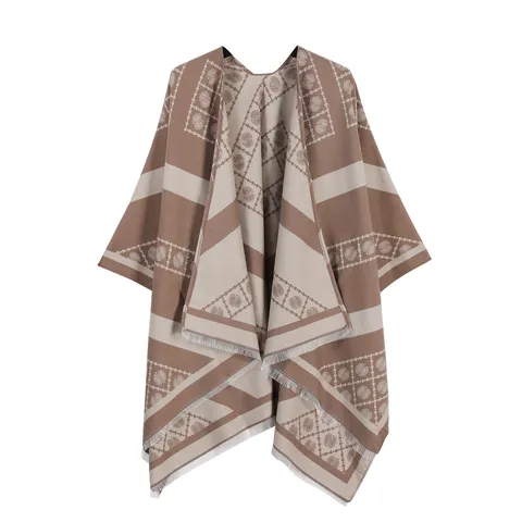 Autumn Winter Fashion Jacquard Paisley Shawl Soft Warm Tassel Cape Dual-Use Scarf Outerwear For Women Men