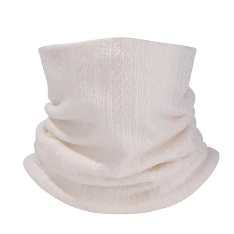 Bufanda de Cuello de Punto Cálido de Invierno Unisex Color Sólido Doble Capa Suave Térmico Calentador de Cuello Moda Casual
