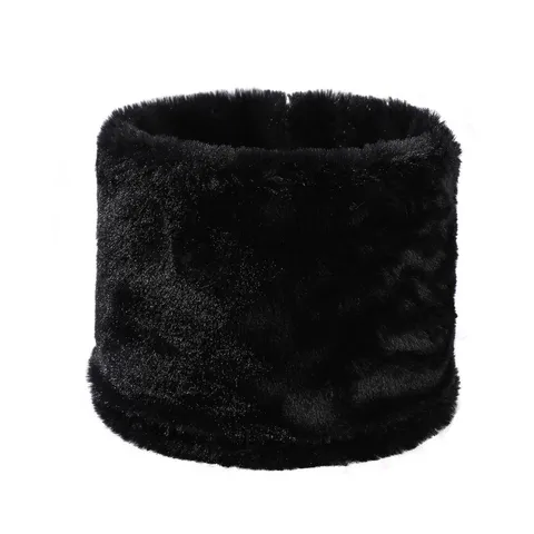 Herbst Winter Fleece Gefüttert Verdickter Nackenwärmer Für Herren Damen Einfarbig Winddicht Snood Acryl Kunstwolle Schal