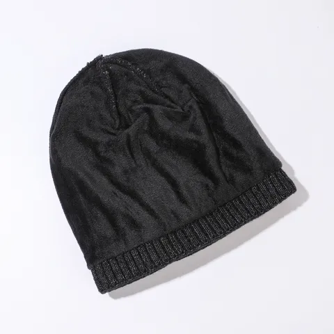 Unisex Winter Warme Fleece Gefütterte Strickmütze Gerippte Skull Cap Mit Metalletikett Für Outdoor Skifahren Radfahren Herren Damen