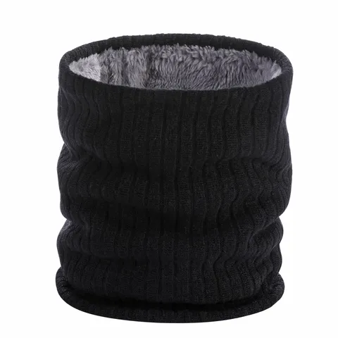 Winter Dick Gerippter Strick Halswärmer Für Damen Herren Fleecegefüttert Warmer Rundschal Winddichter Outdoor Thermischer Halswärmer