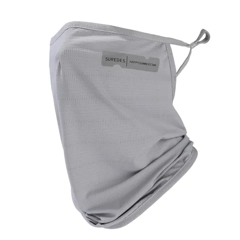 Summer Ice Silk Sun Protection Face Mask Breathable Cycling Neck Gaiter Ear Hanging Sun Mask For Women Men