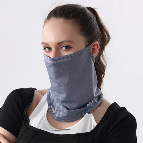Sommer Eisseide Sonnenschutz Gesichtsmaske Damen Herren UV-Schutz Atmungsaktiv Netz Gesichtsschutz Radfahren Outdoor Sport Halsmanschette