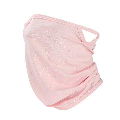Damen Sonnenschutzmaske UV-Schutz Atmungsaktiv Eisseide Gesichtsabdeckung Ohrschlaufe Einfarbig Outdoor Radfahren Bandana Schleier Nackenwärmer Für Sommer