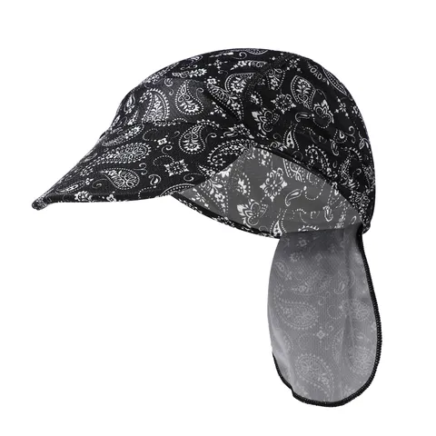 Paisley Printed Cycling Cap-Breathable Sun Protection Outdoor Running Long Tail Headband Helmet Liner For Men Women