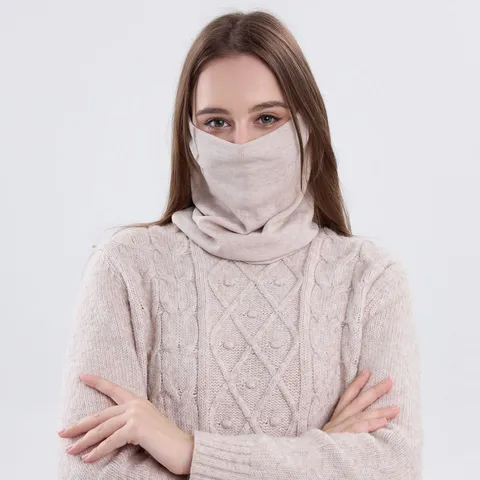 Unisex Winter Warm Kettengewirkt Falscher Kragen Halswärmer Einfarbig Winddicht Radfahren Maske Für Outdoor Sport Laufen Skifahren