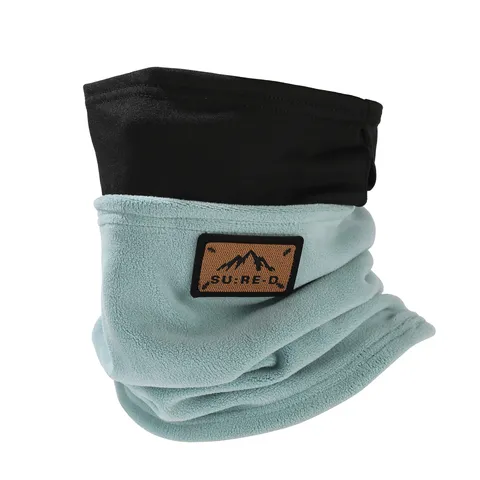 Unisex Winter Polarfleece Halswärmer Farbblock Gesichtsmaske Ohrschlaufen Kälteschutz Warm Reiten Abdeckung Outdoor Schal