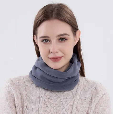 Einfarbig Verdickter Polarfleece Halswärmer Für Herren Damen Winter Winddicht Radfahren Gesichtsmaske Snood Schal