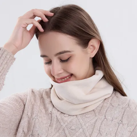 Einfarbig Verdickter Polarfleece Halswärmer Für Herren Damen Winter Winddicht Radfahren Gesichtsmaske Snood Schal