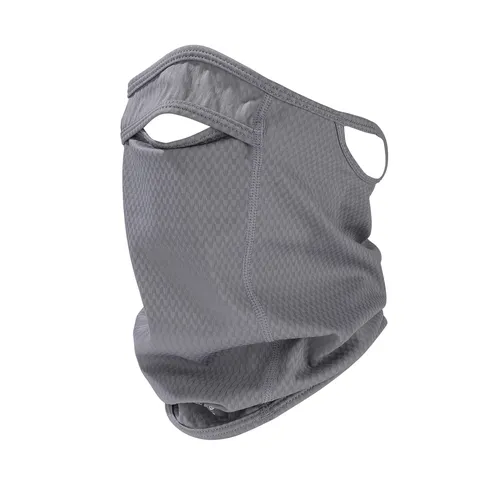 Summer UV Protection Sun Mask Ice Silk Breathable Ear Hanging Face Cover Outdoor Cycling Sports Face Shield