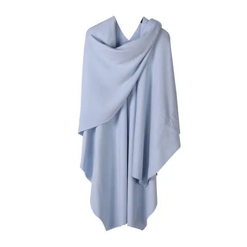 Damen Einfarbig Gestrickt Umhang Schal Elegant Minimalistisch Kerngesponnenes Garn Offen Geteilt Poncho Warm Winter Mode Tuch