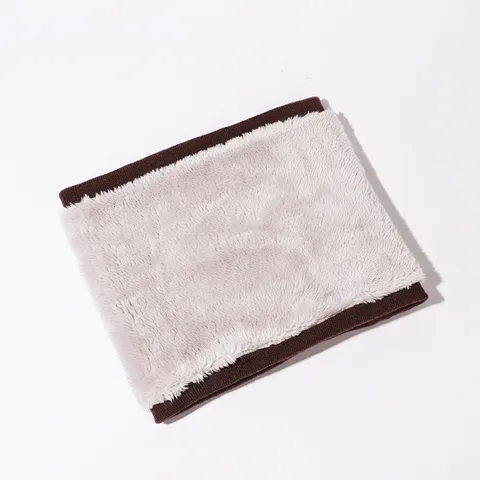 Unisex Winter Warm Neck Gaiter Thickened Fleece Lined Knitted Solid Color Windproof Cycling Ski Scarf For Men Women