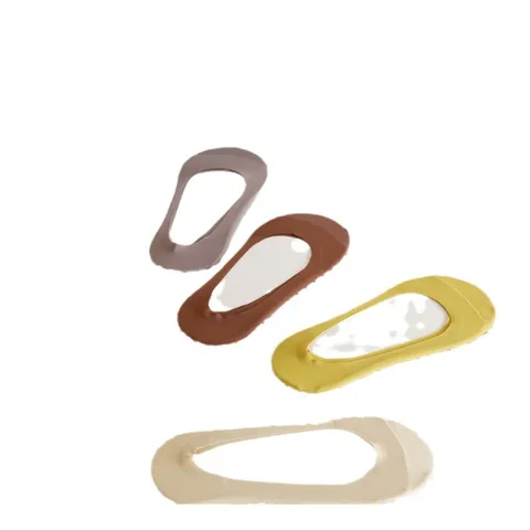 Chaussettes Invisibles pour Femmes Fines Antidérapantes Silicone Chaussettes Basses Été Respirantes Coton Chaussettes Décontractées