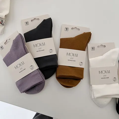 Chaussettes Mi Mollet Couleur Unie Unisexe Mélange Lycra Élasthanne Anti Friction Décontracté Respirant Mode Quotidienne