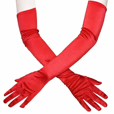Gants Longs en Satin pour Femmes Gants Élégants Longueur Opéra pour Mariage Soirée Fête Bal Banquet Accessoires de Robe Formelle