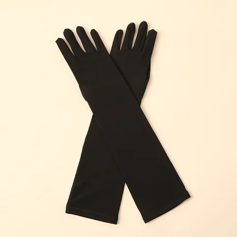 Gants Longs Extensibles en Soie de Lait pour Femmes Gants de Soirée de Fête d'Opéra Accessoires de Costume d'Halloween