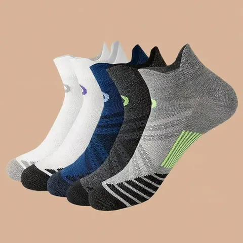 Unisex Sports Socks Outdoor Hiking Running Socks Breathable Moisture Wicking Short Socks With Heel Pull Tab