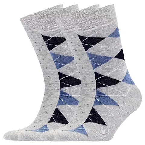 Men Business Socks Cotton Blend Argyle Striped Polka Dot Crew Long Socks British Style Fashion Daily Wear