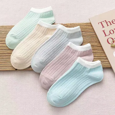 Womens Low Cut Boat Socks Solid Color Vertical Stripe Mesh Thin Breathable Invisible Socks Casual Daily Hosiery