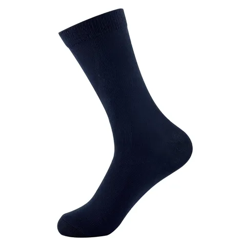 Men's Business Casual Crew Socks Breathable Cotton Blend Argyle Striped Polka Dot Solid Pattern Dress Socks For Men