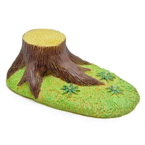 Dessin Animé Souche d'Arbre Résine Miniature Figurine Mousse Terrarium Micro Paysage Décor Jardin Artisanat Fée Jardin Décoration Table Ornement Cadeau