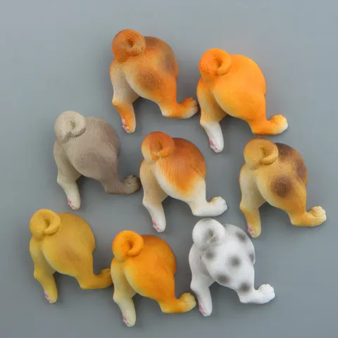 Kreatives Realistisches Hunde-Hintern Harz Kühlschrankmagnet 3D Welpen Rumpf Magnetischer Aufkleber Für Kühlschrank DIY Handyhülle Deko