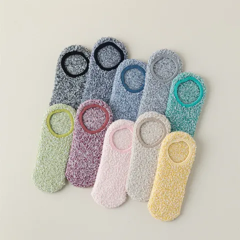 Calzini da Pavimento in Peluche Ispessito da Donna Inverno Caldo Antiscivolo Calzini Pantofola Interno Casa Yoga Calzini Morbido Calzatura Termica