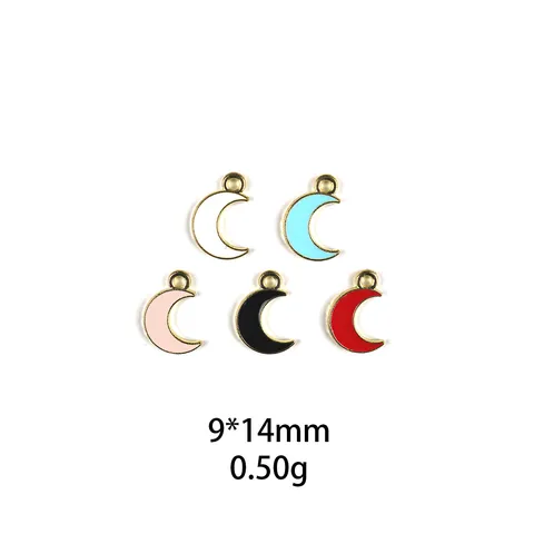 Kleine Maan Strik Vijfbladige Bloem DIY Legering Geëmailleerde Hanger Schattige Bedels Sieraden Accessoires