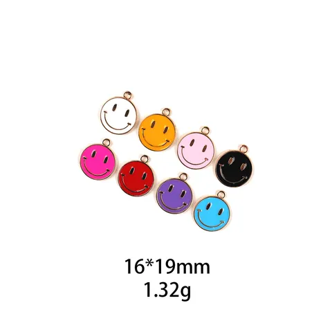 DIY Smiley Gezicht Legering O druppel Hanger Cartoon Leuke Sieraden Accessoires Voor Armband Ketting Sleutelhangers