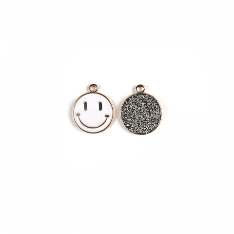 DIY Smiley Gezicht Legering O druppel Hanger Cartoon Leuke Sieraden Accessoires Voor Armband Ketting Sleutelhangers