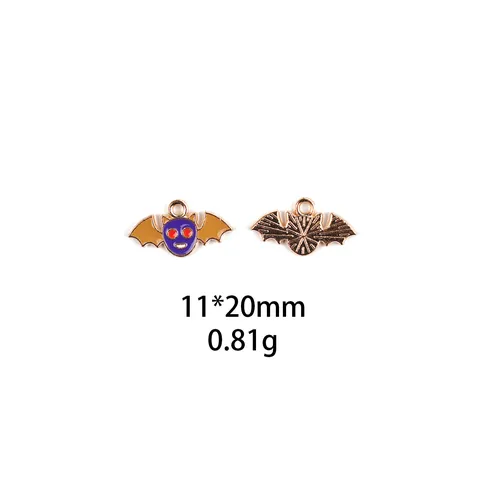 Halloween Vleermuis Geest Pompoen Toverdrank Heksenhoed Legering Charms DIY Sieraden Maken Hanger Sleutelhanger Accessoires