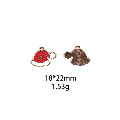 Kerst de Kerstman Geschenkdoos Kous Geëmailleerde Zinklegering Bedels DIY Armband Ketting Hanger Sieraden Maken Accessoires