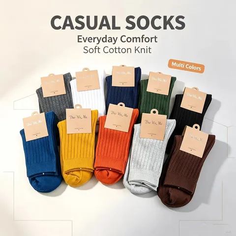 Chaussettes d'Affaires Rayées en Coton Décontractées pour Hommes Chaudes d'Hiver