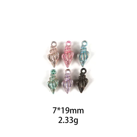 Conque Colorée Alliage DIY Résultats de Bijoux Porte-clés Pendentif Breloques Accessoires Pour Décoration Artificielle Faite Main