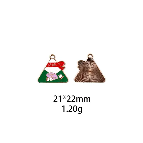 Schattige Chinese Stijl Zongzi Emaille Legering DIY Sieraden Bedels Cartoon Hanger Voor Sleutelhanger Armband Ketting Maken