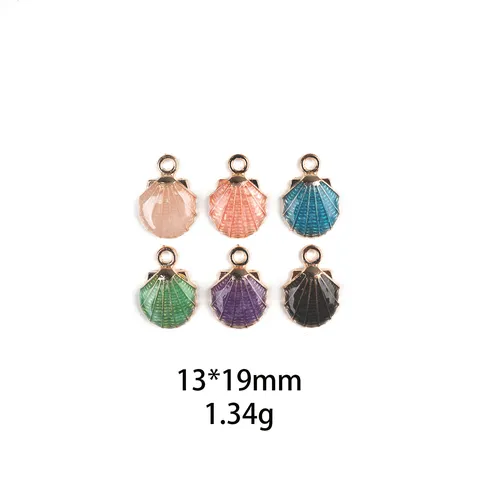 DIY Krama Perlese Oil Drop Shell Charms Polyxromo Ocean Seashell Pendant Gia Hair Accessories Keychain Jewelry Making