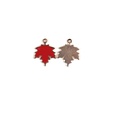 DIY Legering Oliedruppel Esdoornblad Bedels Geëmailleerde Planten Hangers Voor Sieraden Maken Sleutelhanger Ketting Armband Ambachtelijke Accessoires