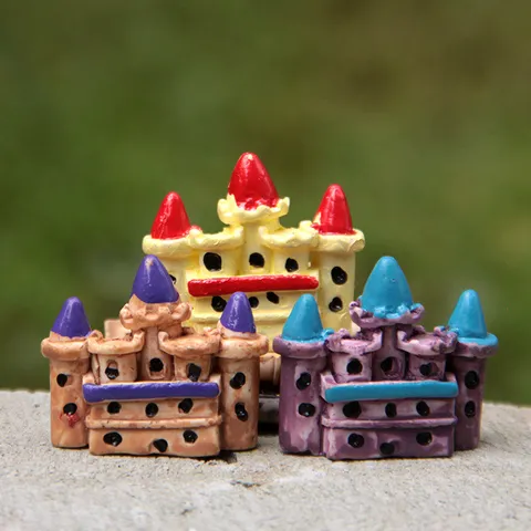 Japanischer Stil Cartoon Wald Schloss Miniatur Harz Figur Für DIY Mikrolandschaft Gartenarbeit Dekoration Ornament Geschenk