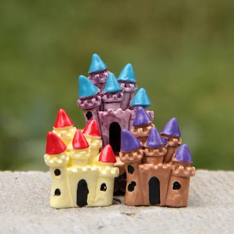 Japanischer Stil Cartoon Wald Schloss Miniatur Harz Figur Für DIY Mikrolandschaft Gartenarbeit Dekoration Ornament Geschenk
