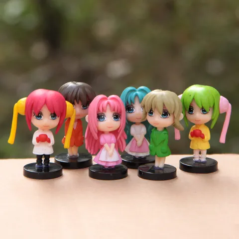 Χαριτωμένη Συλλογή Φιγούρων Anime Girl Mini PVC Action Figures Επιτραπέζιο Αυτοκίνητο Ornament Cartoon Doll Toy Gift