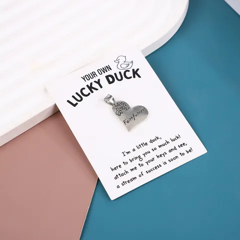 Tarjeta de Exhibición de Joyas con Tema de Pato de la Suerte Patrón de Pato de Dibujos Animados Lindo Embalaje de Cartón de Papel