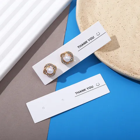 Tarjetas de Exhibición de Pendientes de Papel Tarjetas de Embalaje de Agradecimiento Soportes para Pendientes de Botón Exhibición de Joyas