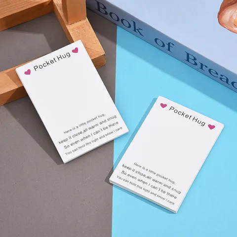 Tarjeta de Felicitación de Corazón Pocket Hug Pequeña Tarjeta de Regalo de Cartón Con Bolsa OPP Para Embalaje de Joyería Decoración
