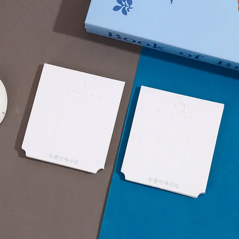 Tarjetas de Exhibición de Joyas Blancas y Bolsas OPP Transparentes para Pinzas de Cabello Aretes Embalaje DIY