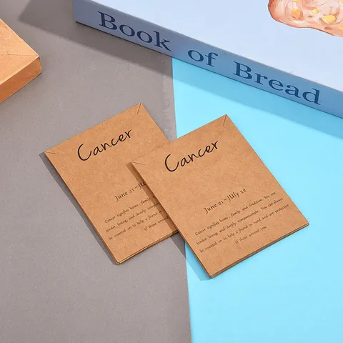 Tarjeta de Exhibición de Joyería de Papel Kraft Diseño de Constelación de Cáncer Para Collar Pendiente Pulsera Embalaje