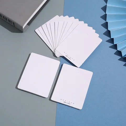Tarjetas de Exhibición de Joyas de Papel Blanco Minimalista para Collares Pendientes Horquillas Embalaje Soporte de Cartón Accesorios